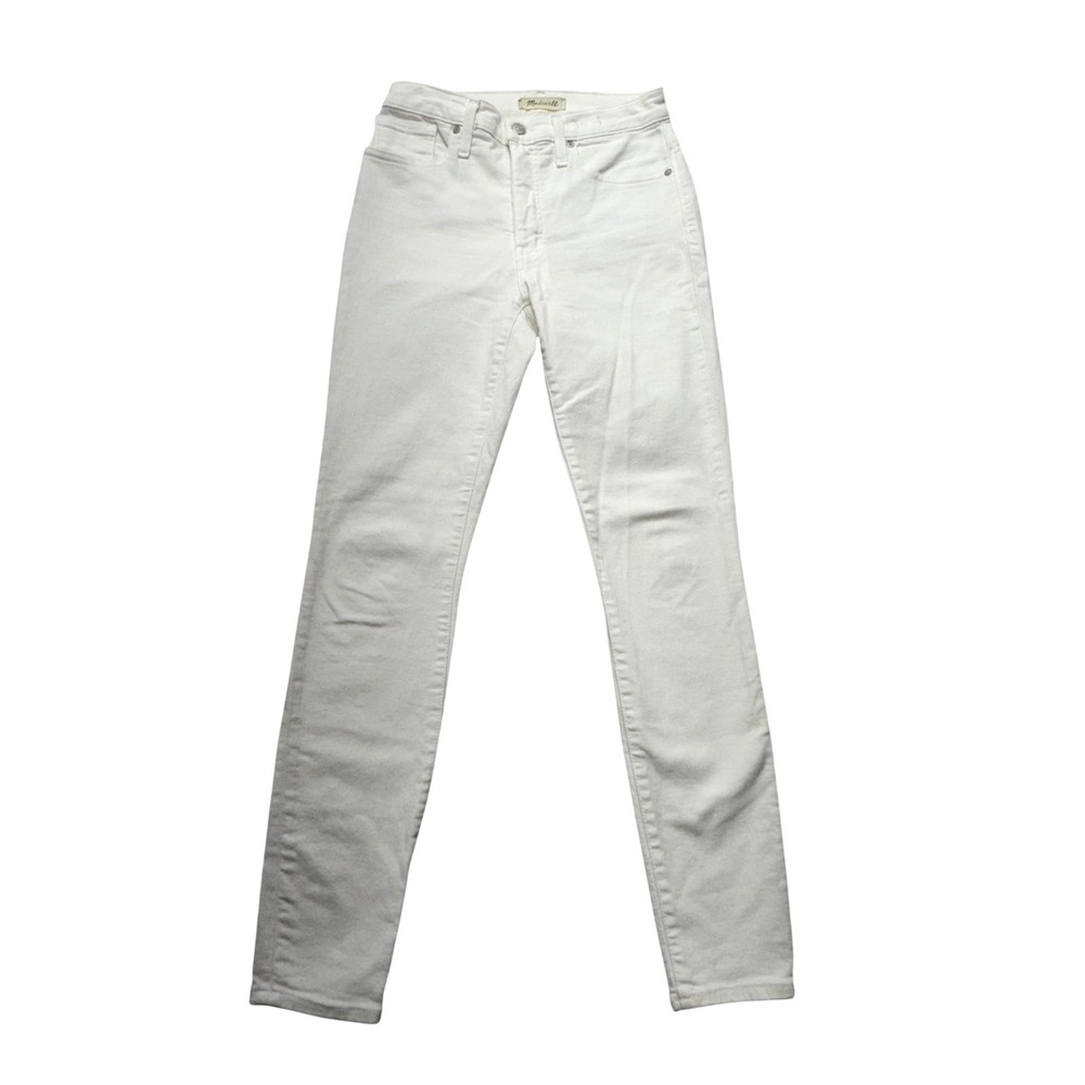 Madewell 9 Skinny Jeans Womens 27x27 White Mid Rise Slim Stretch Denim H5769
